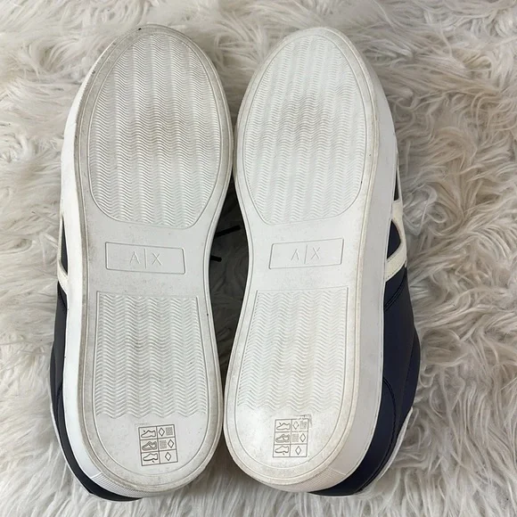ARMANI EXCHANGE Logo Detail Lace Up Sneakers Size 12 - Picture 11 of 14